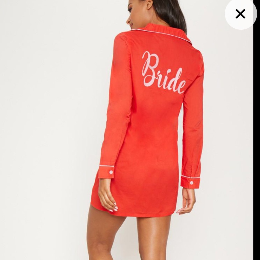 Bride bridal pj shirt robe wedding